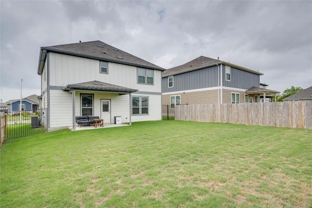 5408 Mars Ln, Austin, TX 78724 - rear view of property with a fenced backyard and a patio area