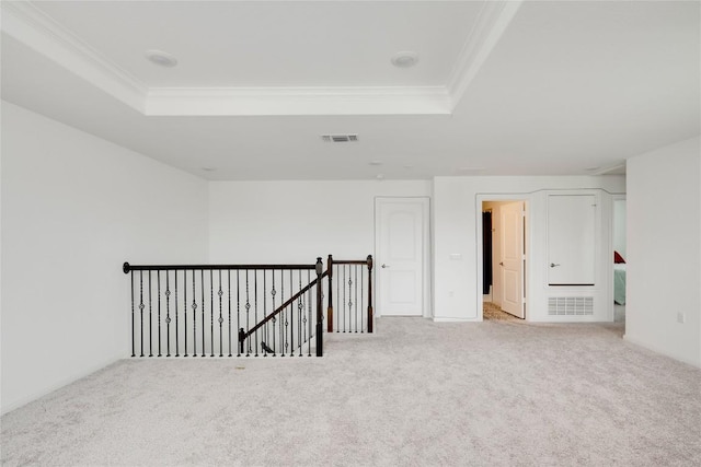 5408 Mars Ln, Austin, TX 78724 - carpeted empty room featuring a tray ceiling and crown molding