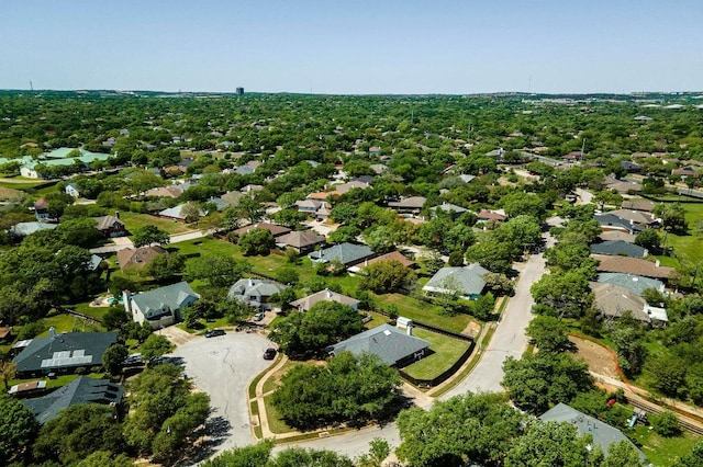 aerial view with a residential view