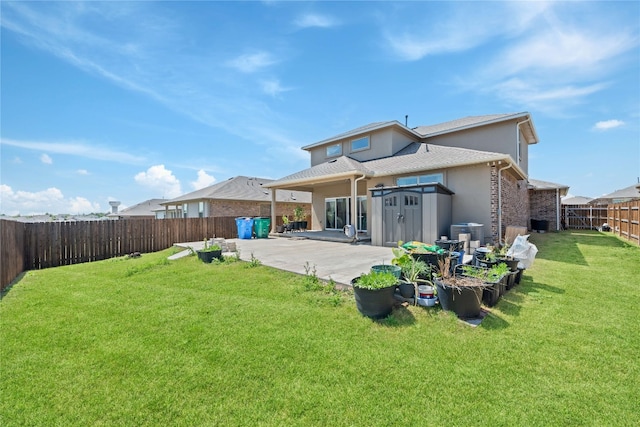 18005 Umberto Dr, Pflugerville, TX 78660 - rear view of house featuring a patio area and stucco siding