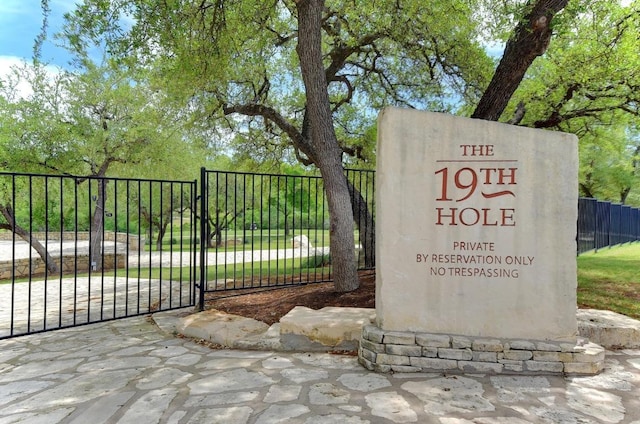 1310 Ventana Cyn, Leander, TX 78641 - community / neighborhood sign with a gate
