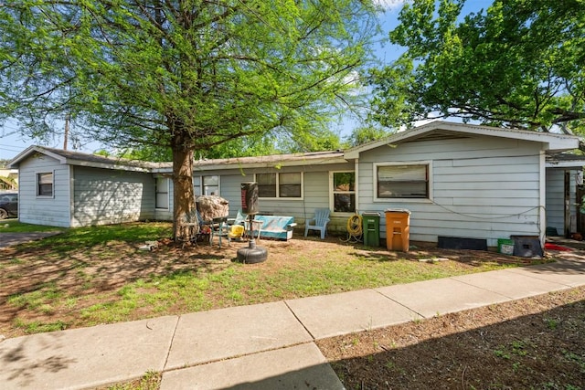 view of single story home