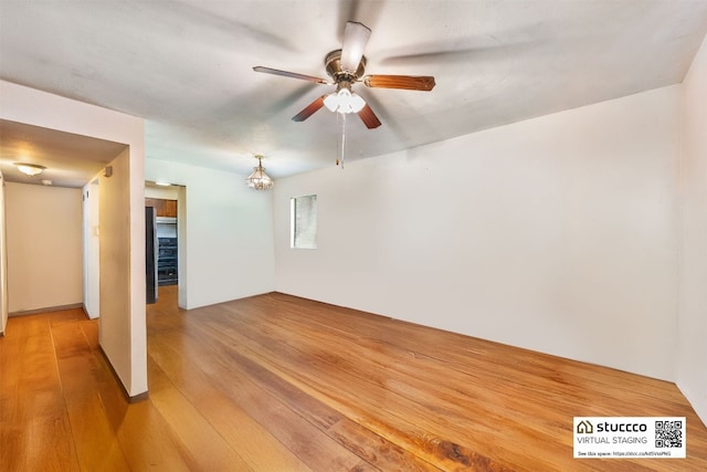 825 Ken St, Austin, TX 78758 - unfurnished room featuring ceiling fan and light wood-type flooring
