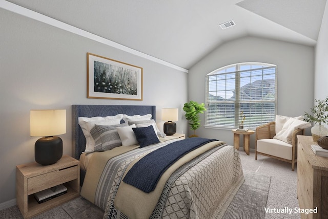 7817 Aria Loop, Austin, TX 78736 - carpeted bedroom featuring lofted ceiling and baseboards