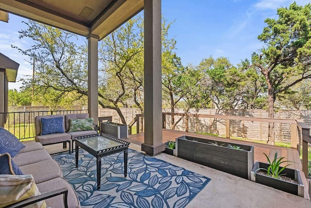 7817 Aria Loop, Austin, TX 78736 - fenced backyard with outdoor lounge area and a patio area