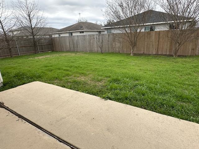377 Donatello, Kyle, TX 78640 - fenced backyard featuring a patio