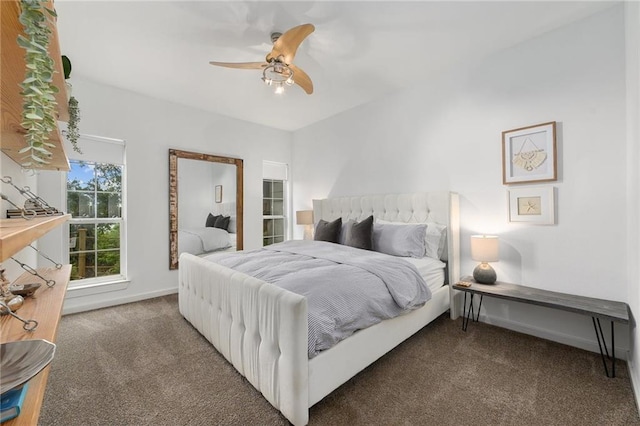 5224 Mccormick Mountain Dr, Austin, TX 78734 - bedroom featuring carpet floors, baseboards, and ceiling fan