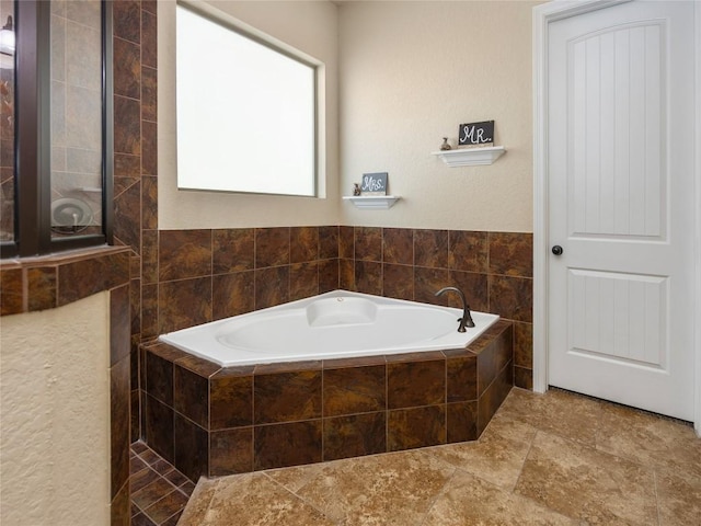 bathroom with a bath