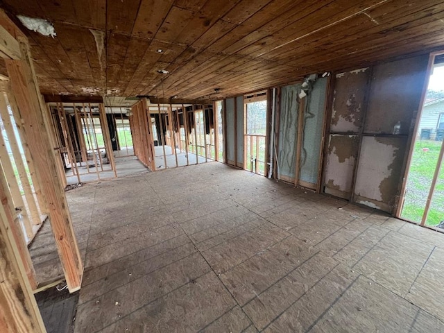 111 W Austin St, Luling, TX 78648 - miscellaneous room featuring healthy amount of natural light and wood ceiling