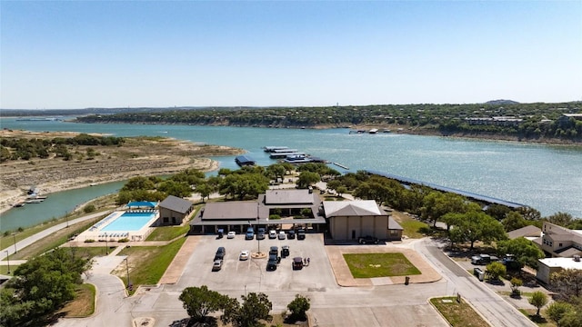437 Venture Blvd S, Point Venture, TX 78645 - drone / aerial view of a large body of water and a pool area