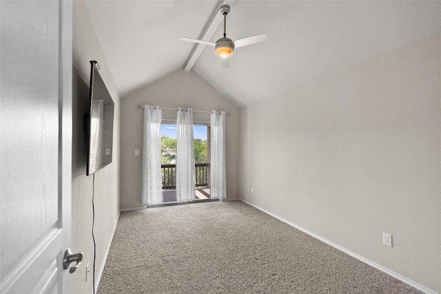 437 Venture Blvd S, Point Venture, TX 78645 - unfurnished bedroom featuring access to outside, carpet flooring, and ceiling fan