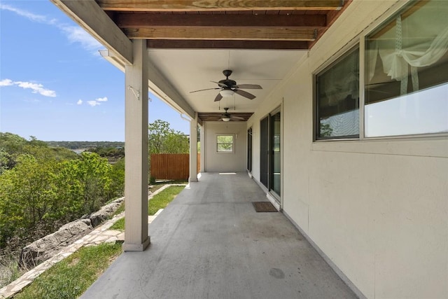437 Venture Blvd S, Point Venture, TX 78645 - view of patio / terrace with ceiling fan