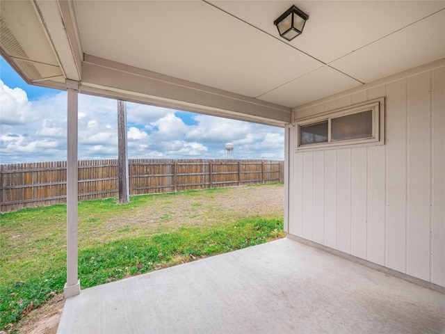 view of patio / terrace featuring a fenced backyard