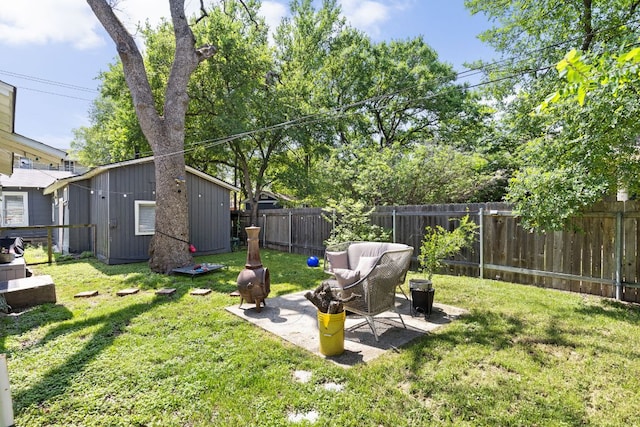 207 W 39th St, Austin, TX 78751 - fenced backyard with a patio and an outdoor structure
