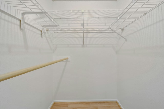 spacious closet with light wood-style flooring