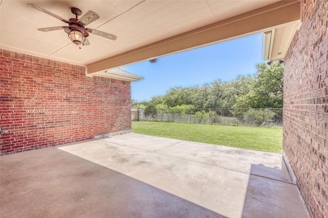 2801 Mirasol Dr, Round Rock, TX 78681 - view of patio / terrace with a ceiling fan