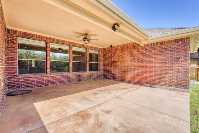 2801 Mirasol Dr, Round Rock, TX 78681 - view of patio featuring ceiling fan