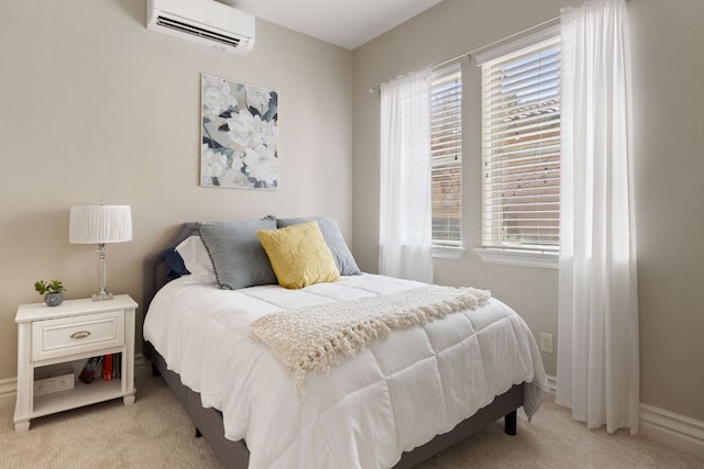 1306 High Lonesome, Leander, TX 78641 - bedroom with a wall mounted AC, light colored carpet, and multiple windows
