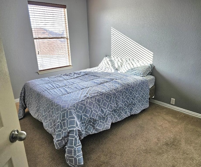 14400 Little Eagle Ct, Elgin, TX 78621 - bedroom with a textured wall, baseboards, and carpet floors