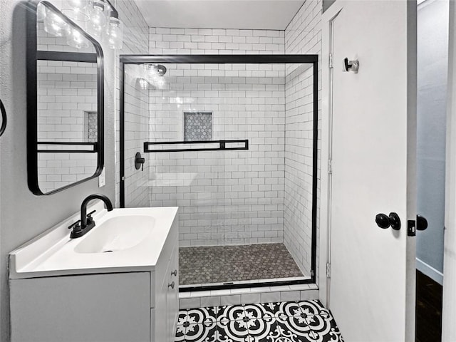 1026 Haynes St Unit 28, San Marcos, TX 78666 - bathroom with a stall shower and vanity