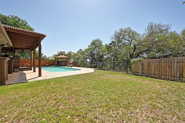 11446 Rustic Rock Dr, Austin, TX 78750 - fenced backyard with a gazebo and a patio area