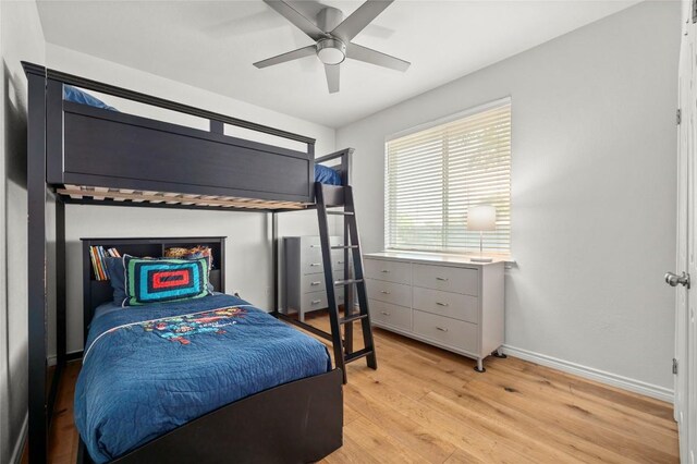 3420 Benecia Ct, Austin, TX 78738 - bedroom featuring light wood-style flooring and ceiling fan