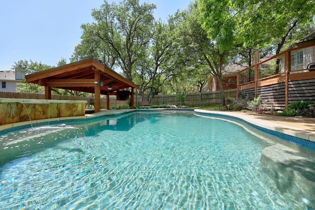 8909 Beatty Ct, Austin, TX 78749 - view of pool featuring a gazebo and a fenced backyard