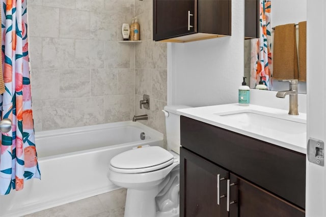 6809 Ellsworth Walk, Austin, TX 78724 - bathroom featuring vanity, shower / bathtub combination with curtain, and tile patterned flooring