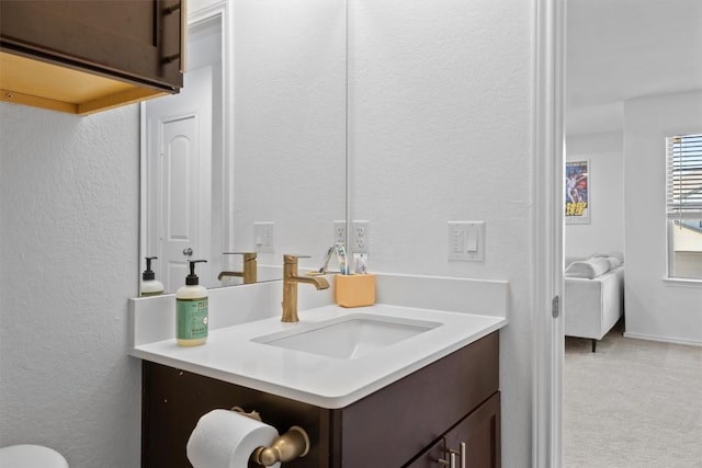 6809 Ellsworth Walk, Austin, TX 78724 - bathroom featuring vanity and a textured wall