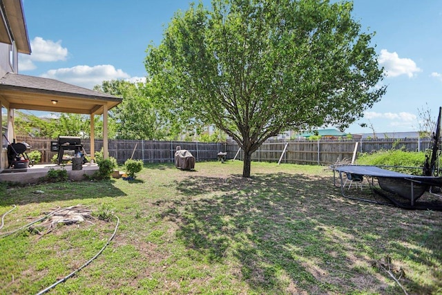 339 Liberty St, Hutto, TX 78634 - fenced backyard featuring a patio