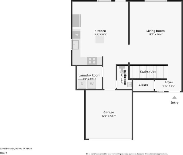 339 Liberty St, Hutto, TX 78634 - view of property floor plan