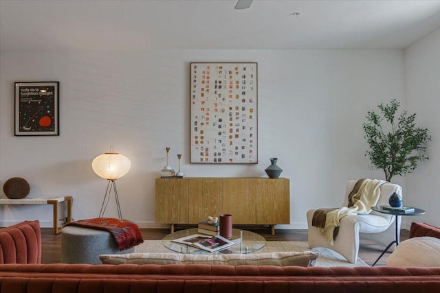 4801 Springdale Rd Unit 1107, Austin, TX 78723 - living room with baseboards and wood finished floors