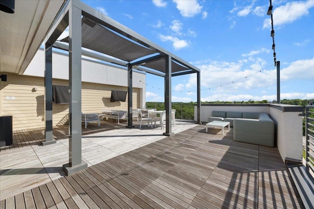 4801 Springdale Rd Unit 1107, Austin, TX 78723 - wooden deck featuring an outdoor living space