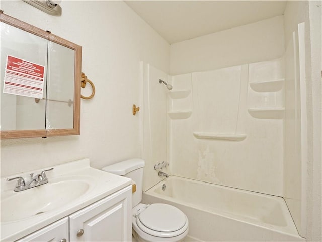 6916 Carwill Dr, Austin, TX 78724 - bathroom with toilet, vanity, and shower / tub combo
