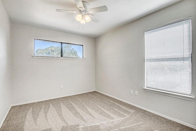 2109 Delvin Ln, Austin, TX 78728 - carpeted spare room with baseboards and a ceiling fan