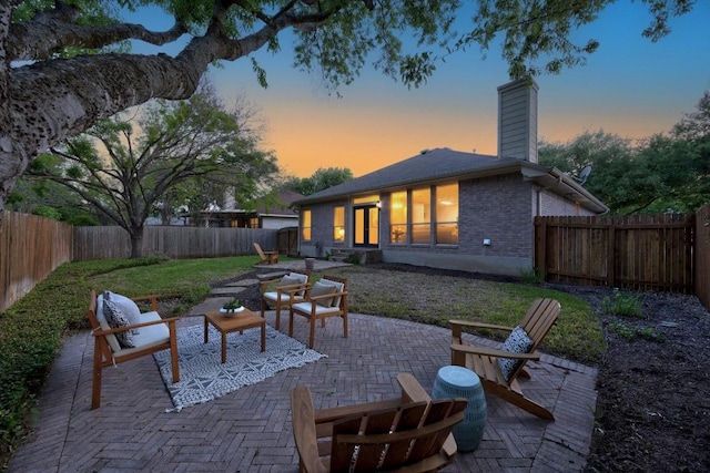view of patio / terrace with a fenced backyard