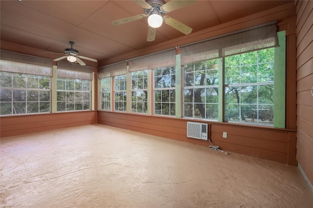 11134 Bonham Ranch Rd, Dripping Springs, TX 78620 - unfurnished sunroom featuring wooden walls and concrete flooring