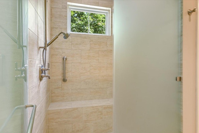 full bathroom with a stall shower