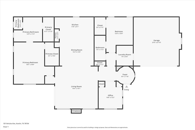 101 Amiata Ave Unit 104, Austin, TX 78734 - view of floor plan / room layout