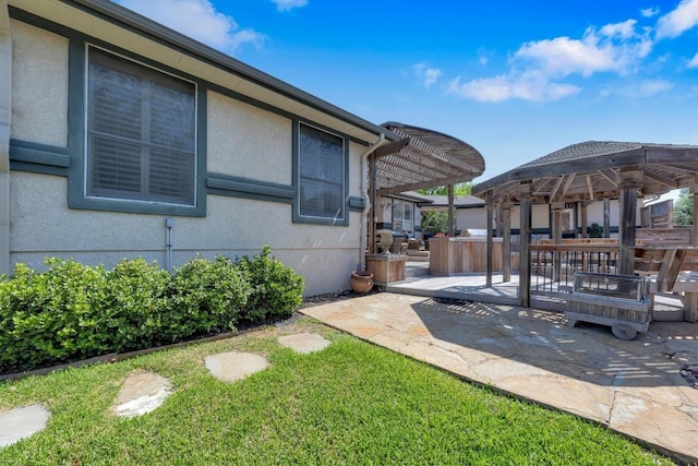 1505 Lake Forest Cv, Round Rock, TX 78665 - view of yard featuring a patio area and a gazebo