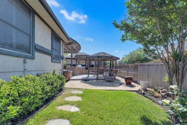 1505 Lake Forest Cv, Round Rock, TX 78665 - view of yard featuring a patio and a gazebo