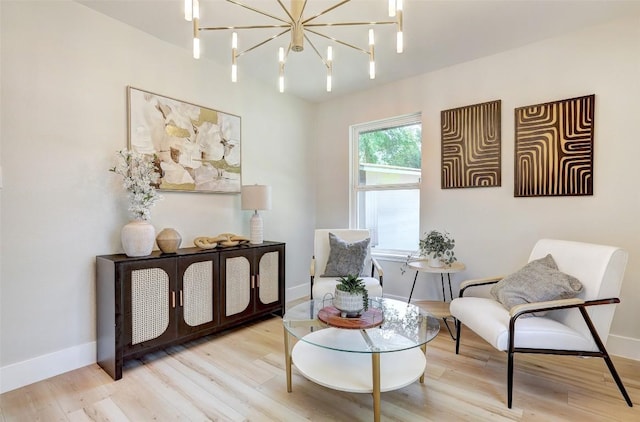 6007 Belfast Dr, Austin, TX 78723 - living area featuring wood finished floors and a chandelier