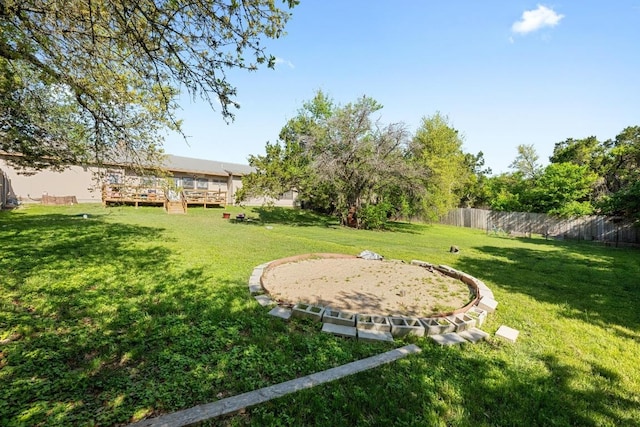 201 Loving Trl, Dripping Springs, TX 78620 - view of yard featuring a deck