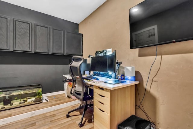 206 Quail Cir, Hutto, TX 78634 - office area featuring light wood-style floors