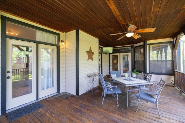 7303 Bluntleaf Cv, Austin, TX 78750 - sunroom / solarium with outdoor dining space, ceiling fan, and plenty of natural light