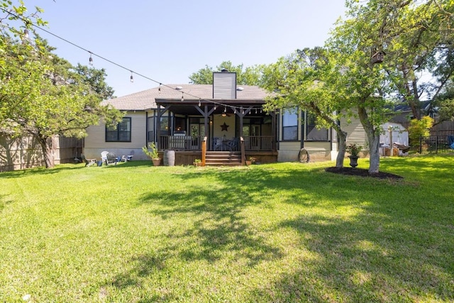 7303 Bluntleaf Cv, Austin, TX 78750 - back of house with a chimney