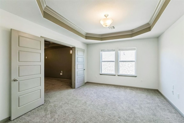 18705 Alonso Pl, Austin, TX 78738 - carpeted empty room with ornamental molding and a raised ceiling