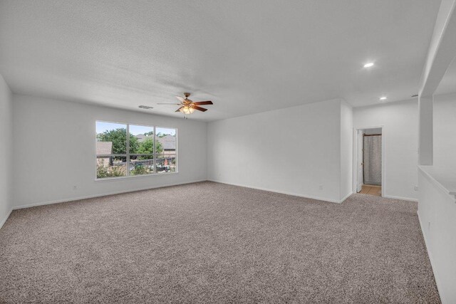 1107 Shiloh St, Cedar Park, TX 78613 - unfurnished room featuring light carpet, ceiling fan, recessed lighting, and baseboards