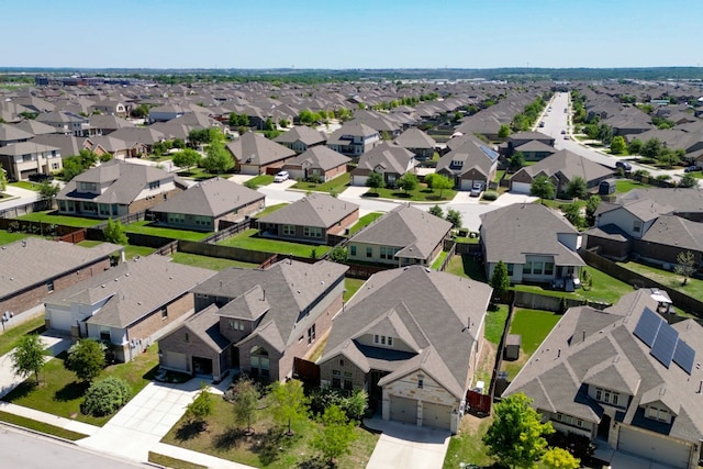 aerial view featuring a residential view