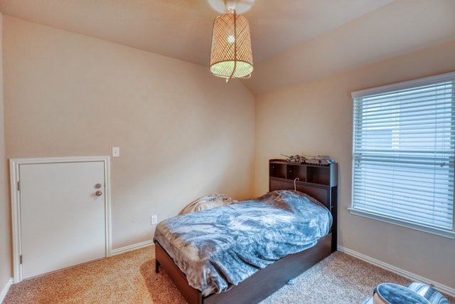 5917 Moriano Cv, Round Rock, TX 78665 - bedroom featuring carpet flooring and vaulted ceiling